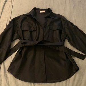 Oak and fort faux leather shirt